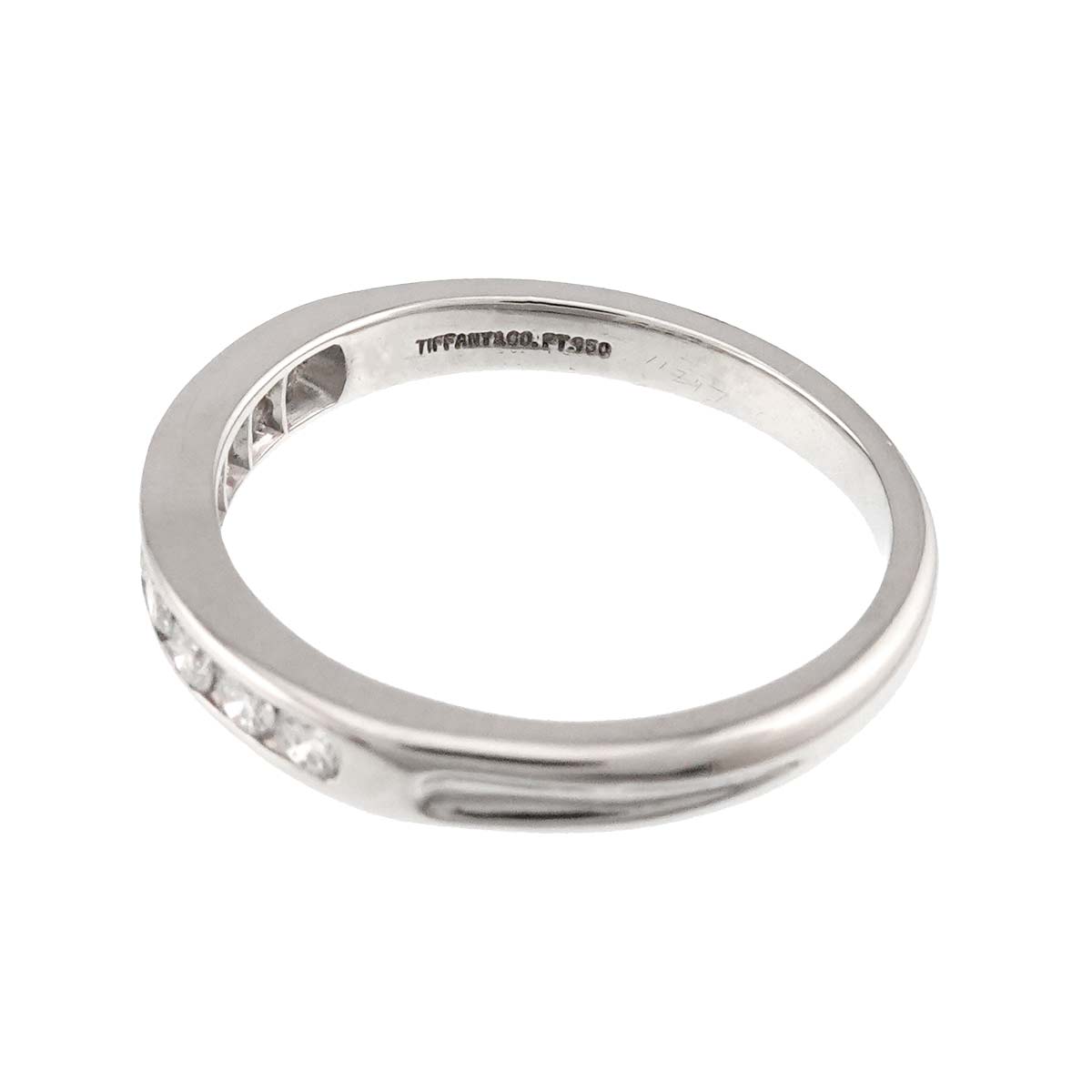 Half Diamond band Ring Platinum Size8-8.25(US)