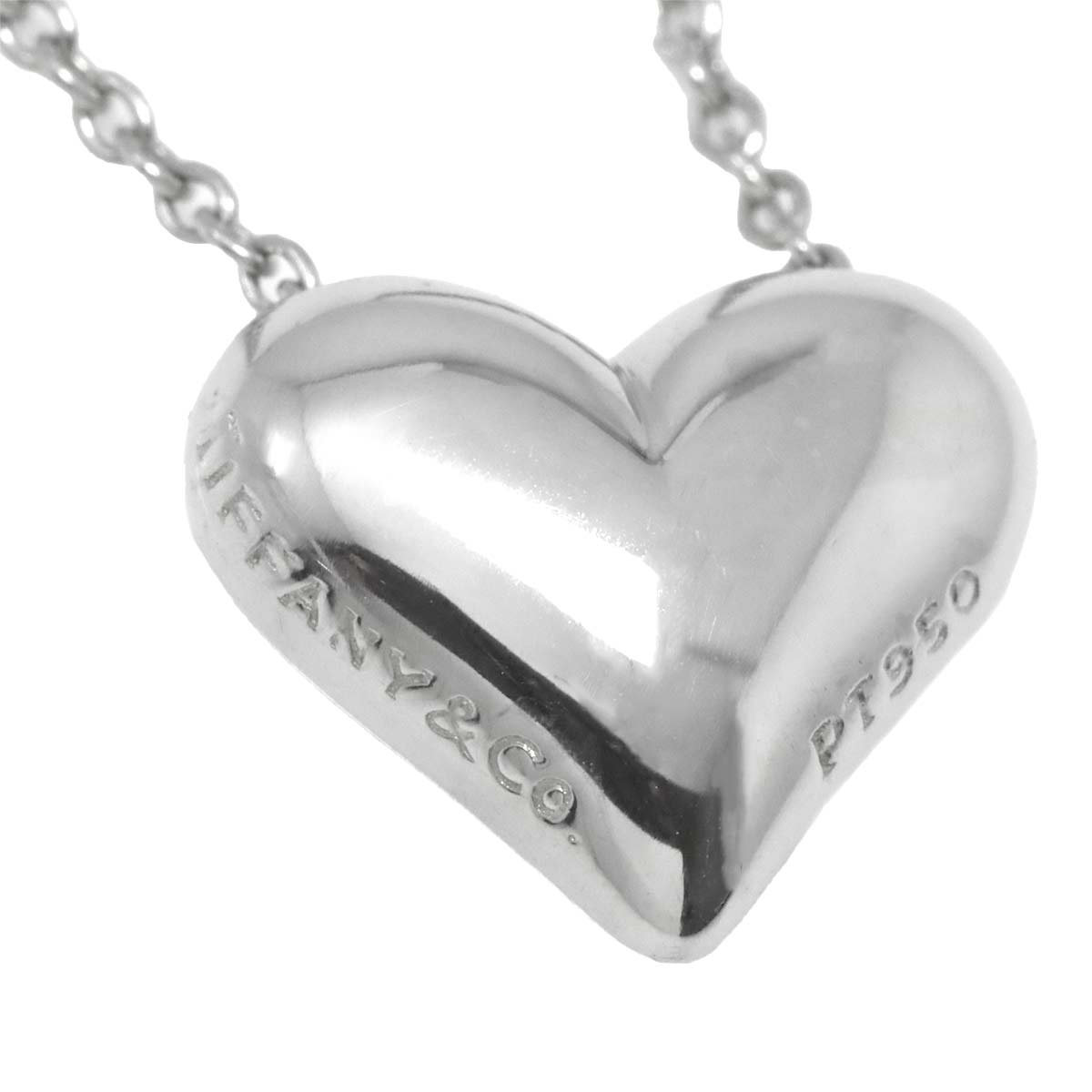 Dots Diamond Heart Necklace Platinum