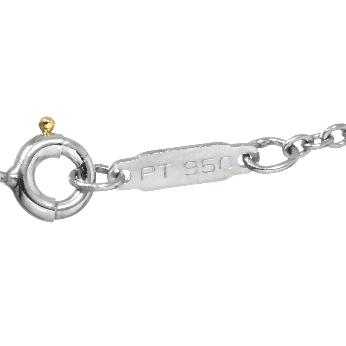 Dots Diamond Heart Necklace Platinum