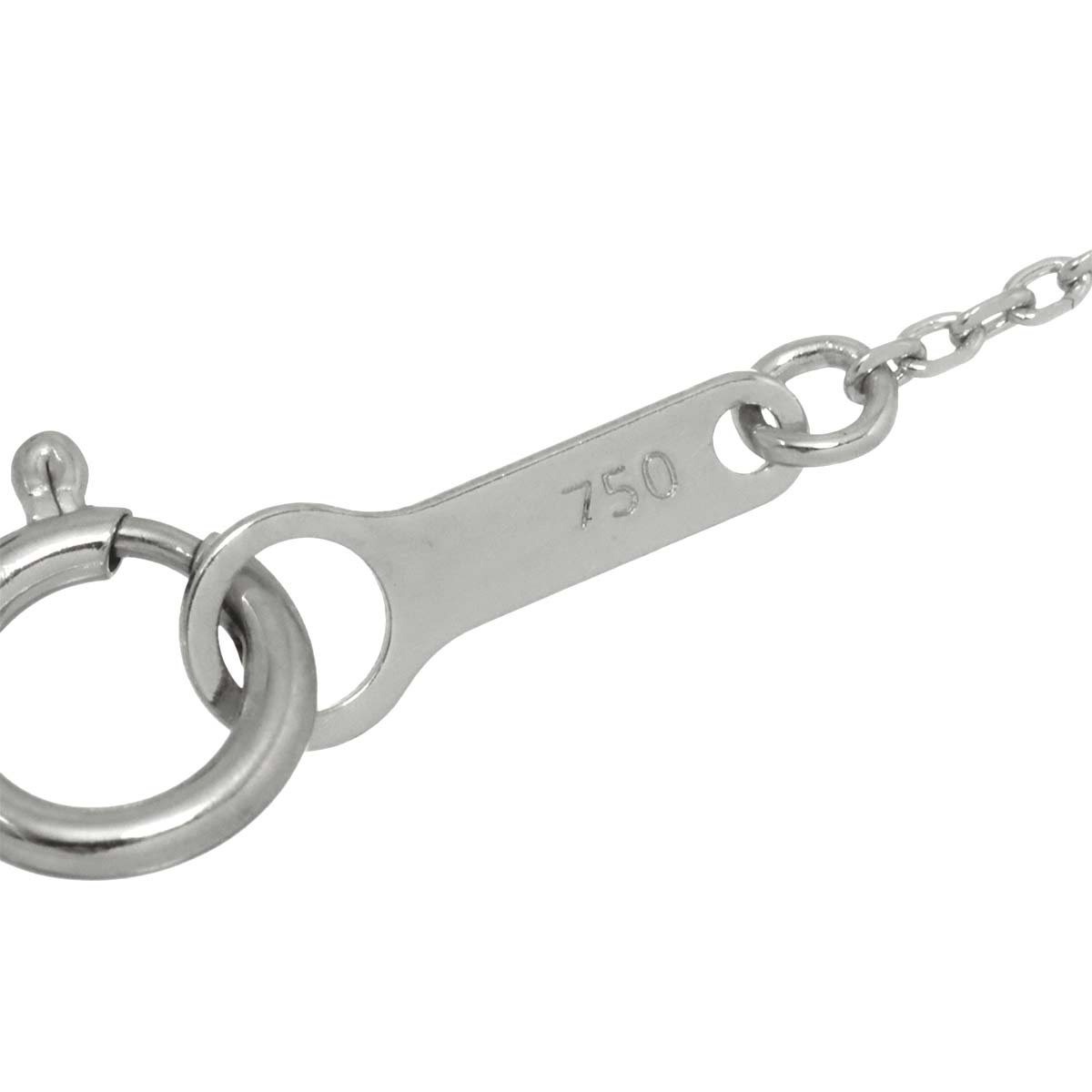 Garnet Necklace 18K WG 750