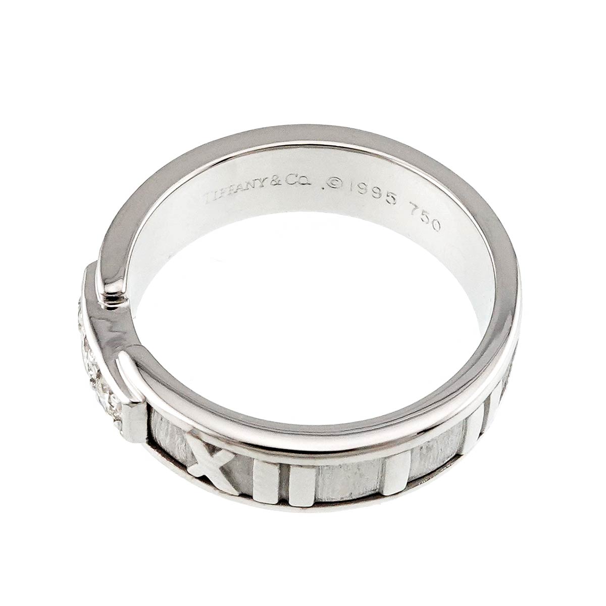 Atlas Diamond Ring 18K White Gold 750 size6(US)