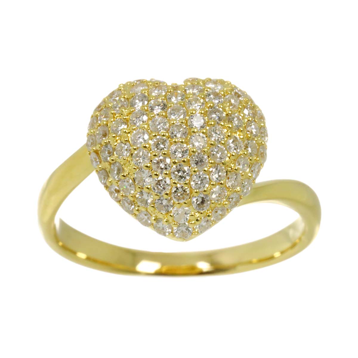 Diamond 1.03ct Ring 18K YG Yellow Gold 750 Sie8.75(US)