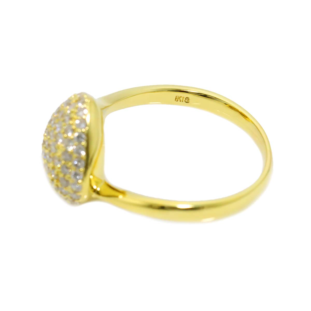 Diamond 1.03ct Ring 18K YG Yellow Gold 750 Sie8.75(US)