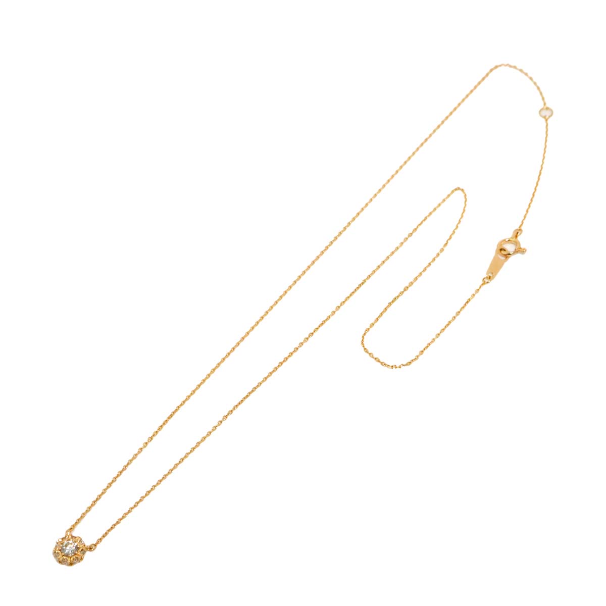 Diamond 0.20ct Necklace 18K Pink Gold 750