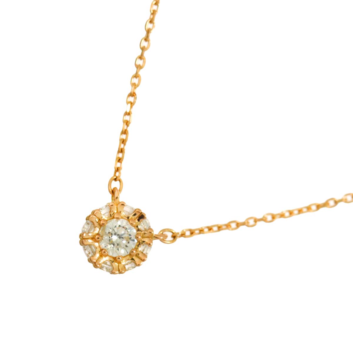 Diamond 0.20ct Necklace 18K Pink Gold 750