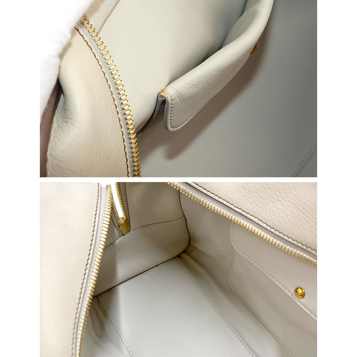 Amazona 28 Hand Bag Leather Beige Brown Bordeaux Purse