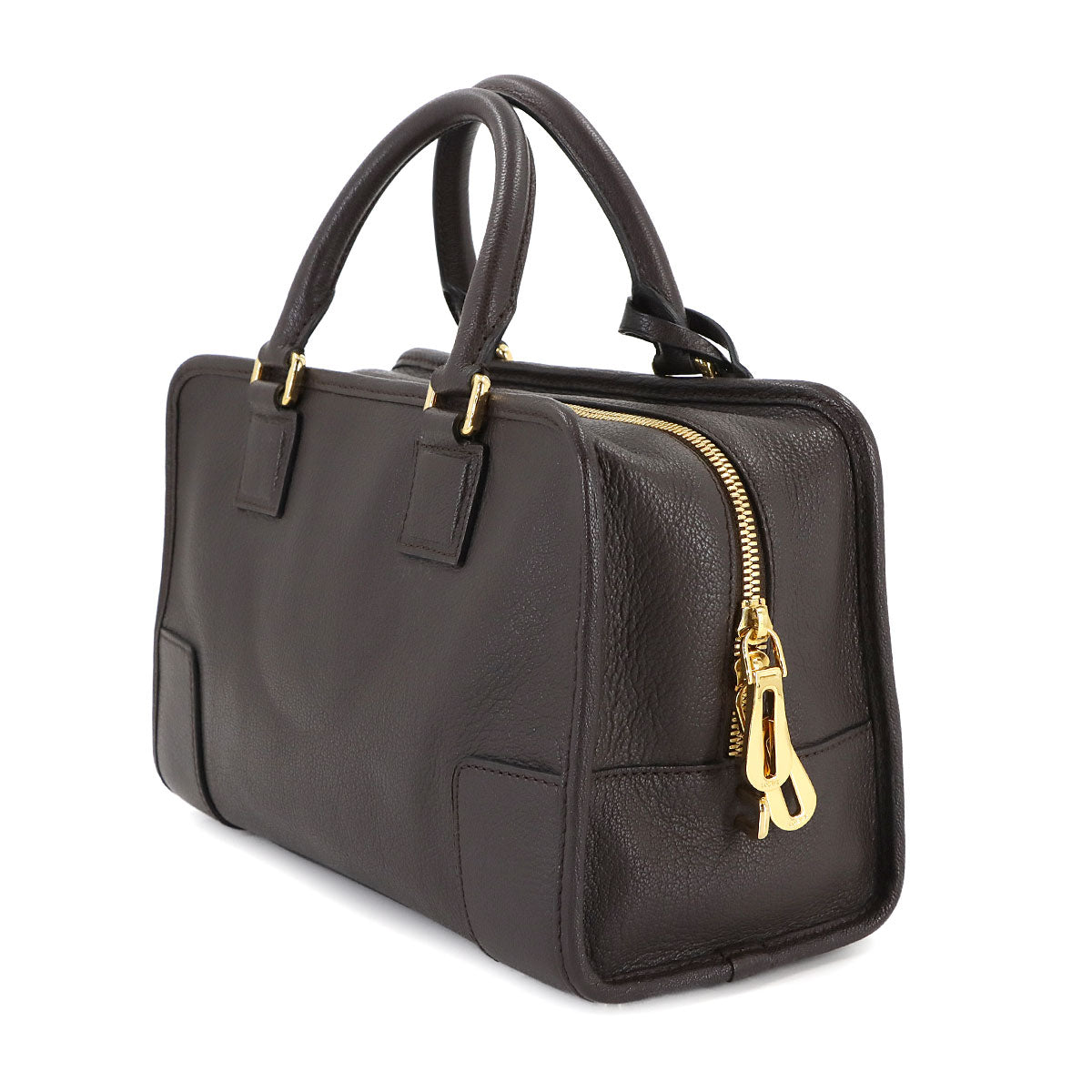 Amazona 28 Hand Bag Leather Brown Anagram Purse