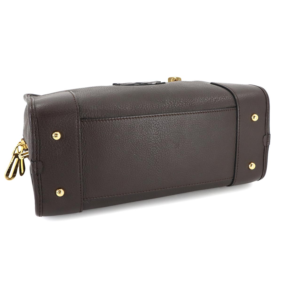 Amazona 28 Hand Bag Leather Brown Anagram Purse