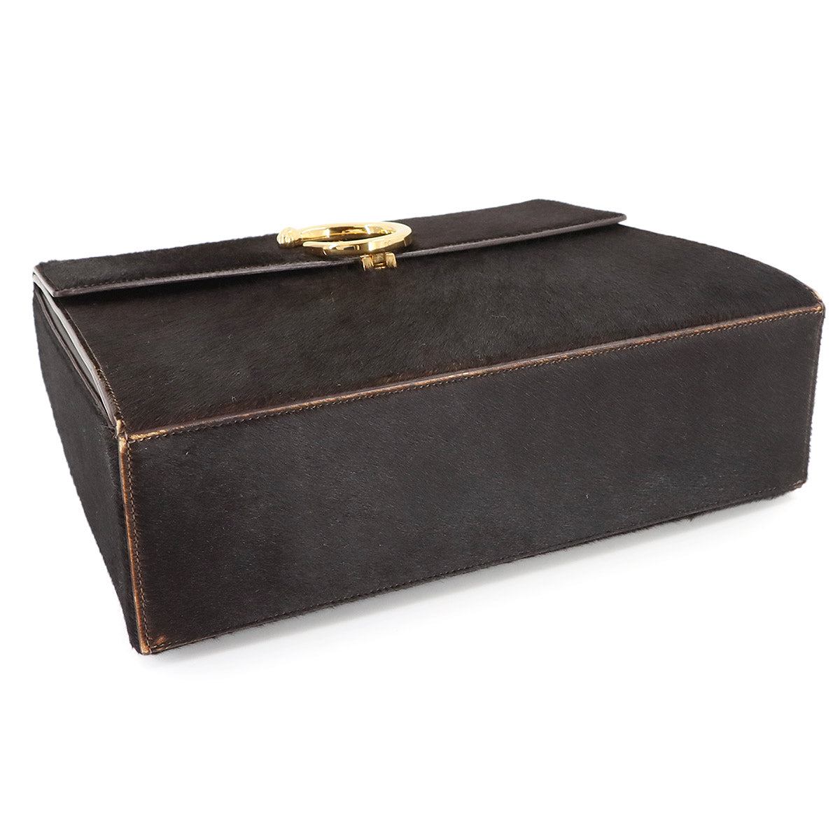 Panthere Hand Bag Unborm Leather Brown Purse