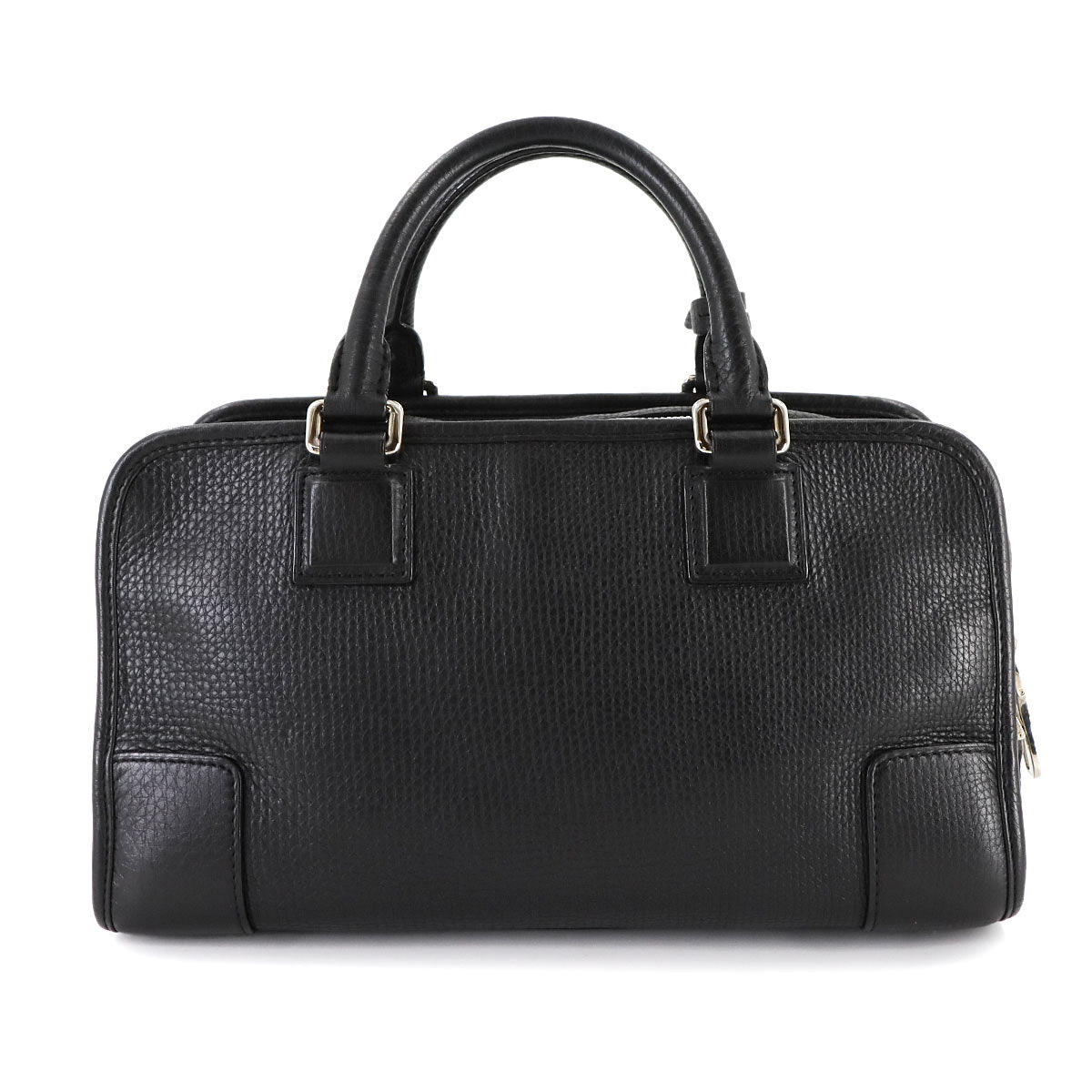 Amazona 28 Hand Bag Leather Black Anagram Purse