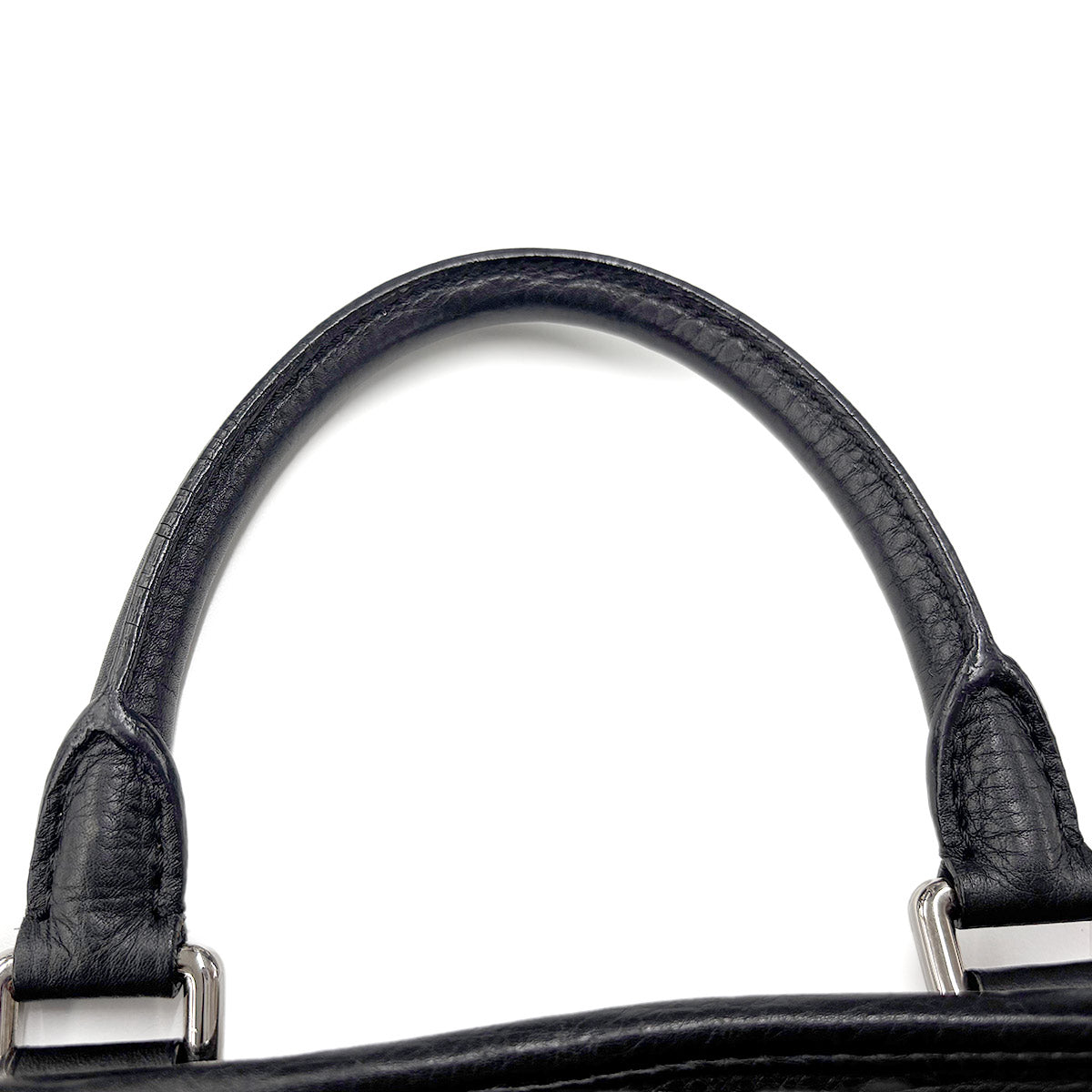 Amazona 28 Hand Bag Leather Black Anagram Purse