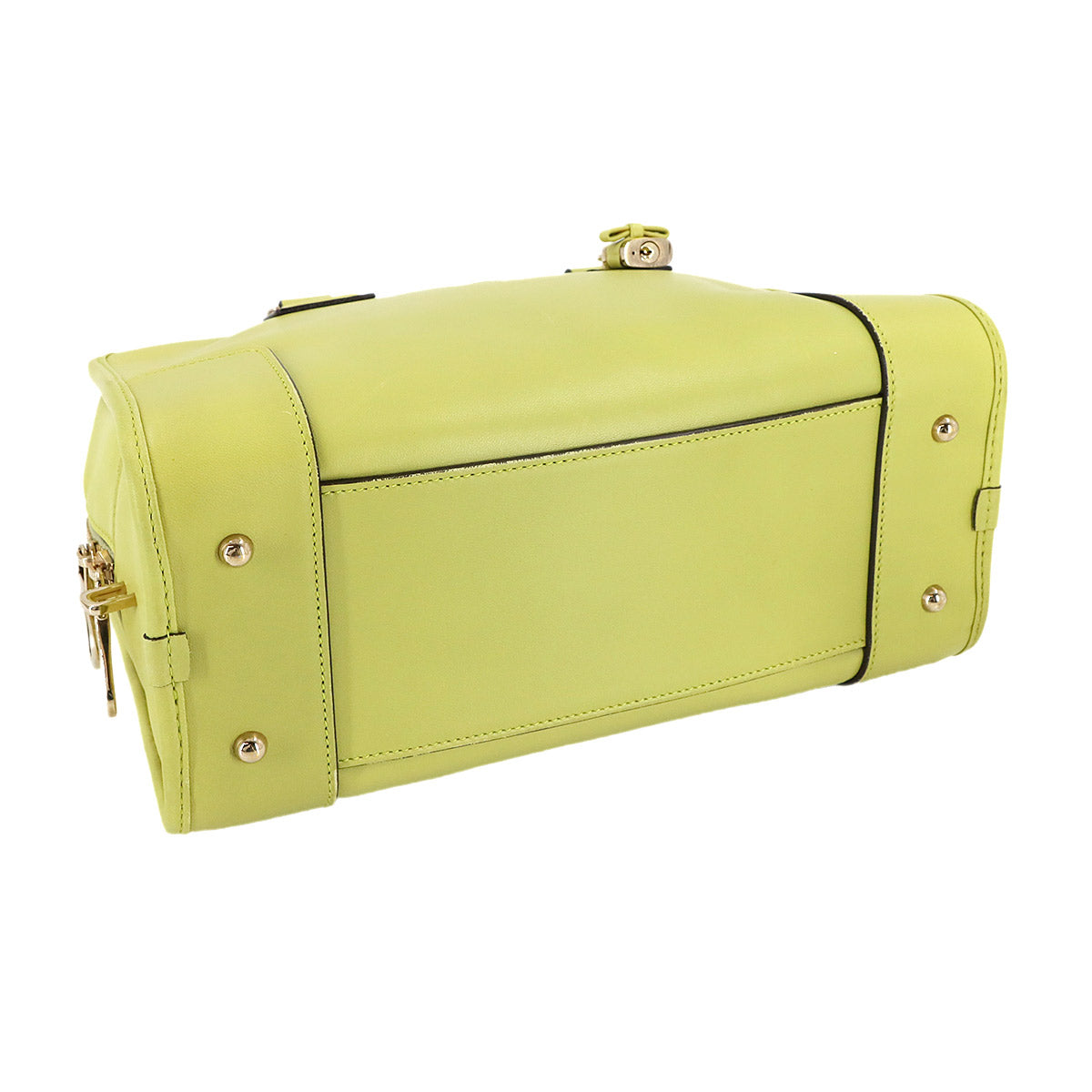 Amazona 28 Hand Bag Leather Lime Anagram Light green Purse