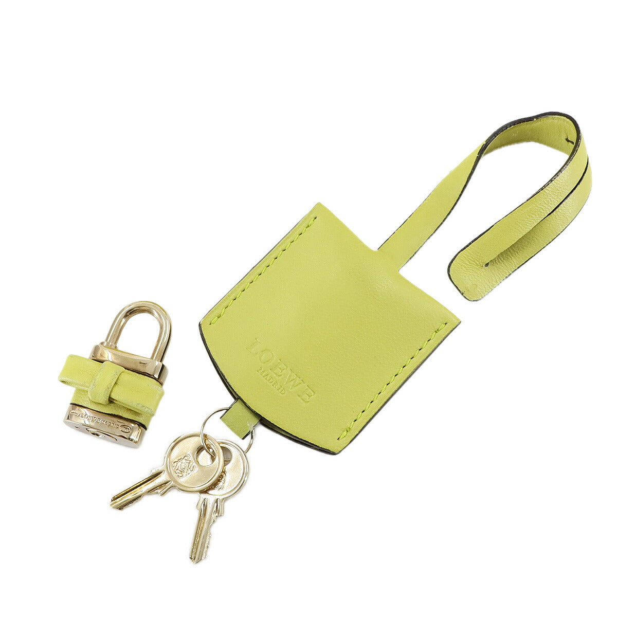 Amazona 28 Hand Bag Leather Lime Anagram Light green Purse