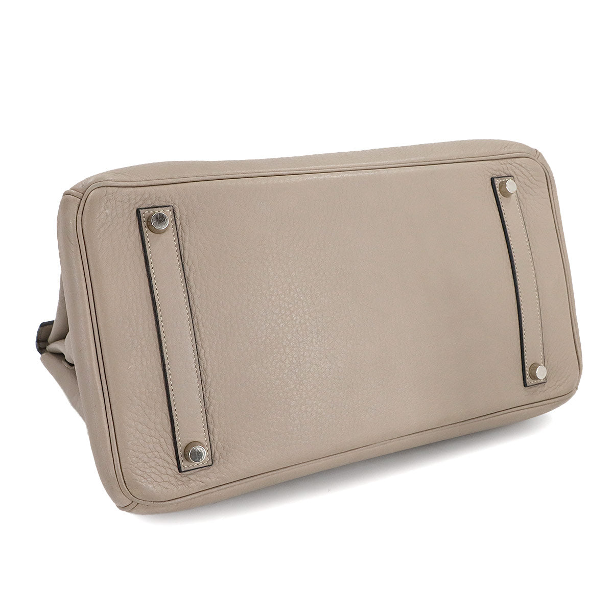 Birkin 35 Taurillon Clemence Gris Tourterelle Hand Bag Purse