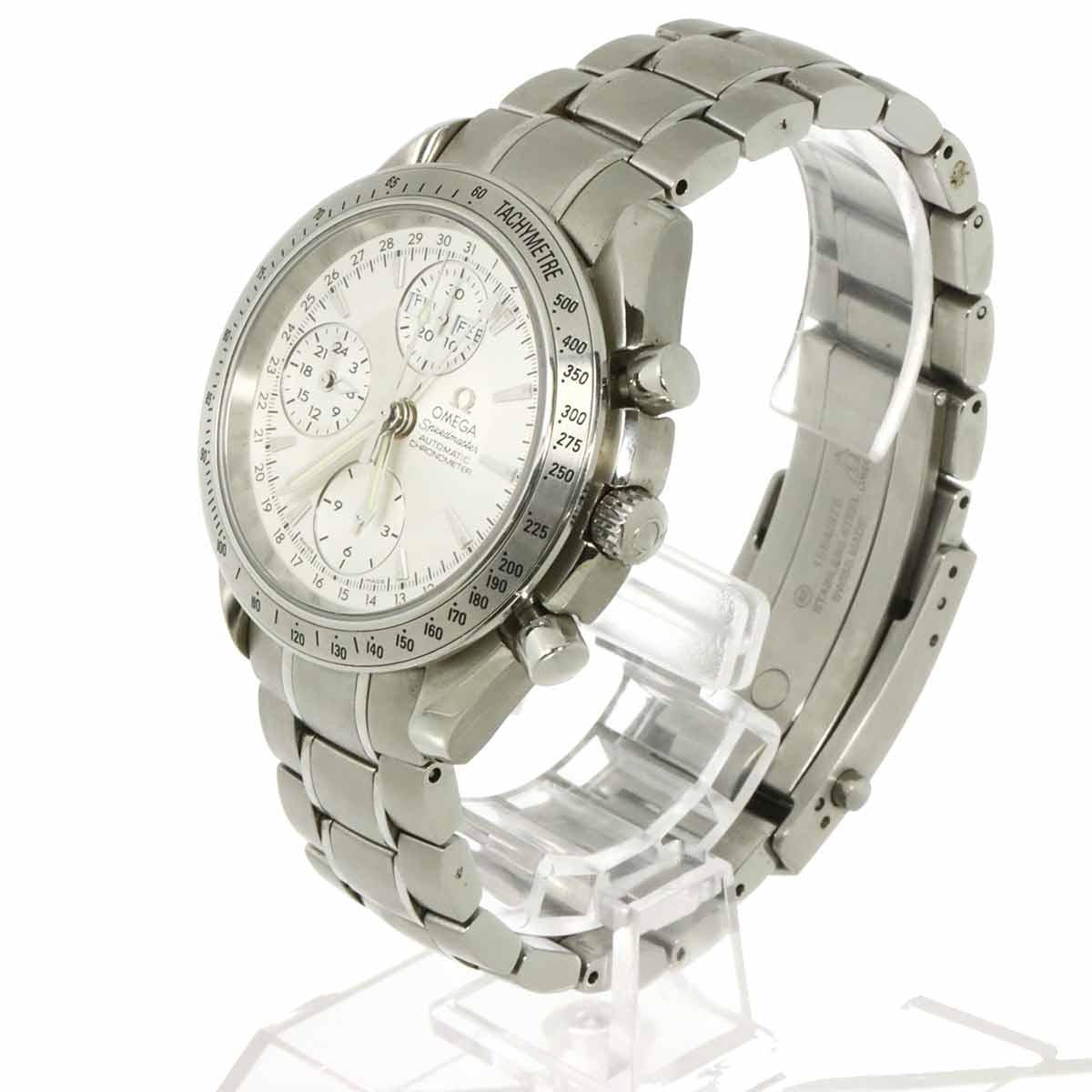 Speedmaster 3221 30 Triple calendar Chronograph Silver Dial