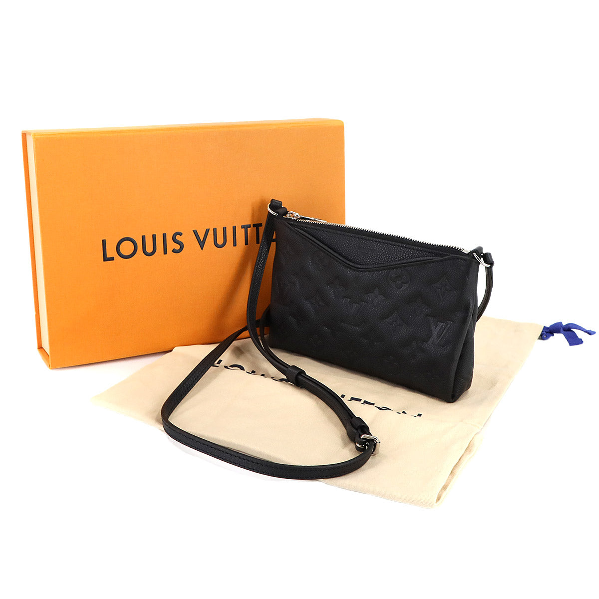 Monogram Empreinte Pochette Shoulder Bag Leather Noir