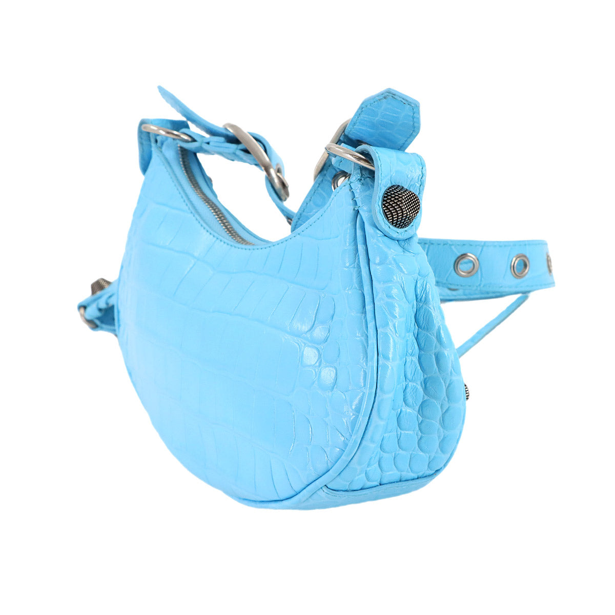 Le Cagole XS Shoulder Bag Leather Light Blue 671309 Purse