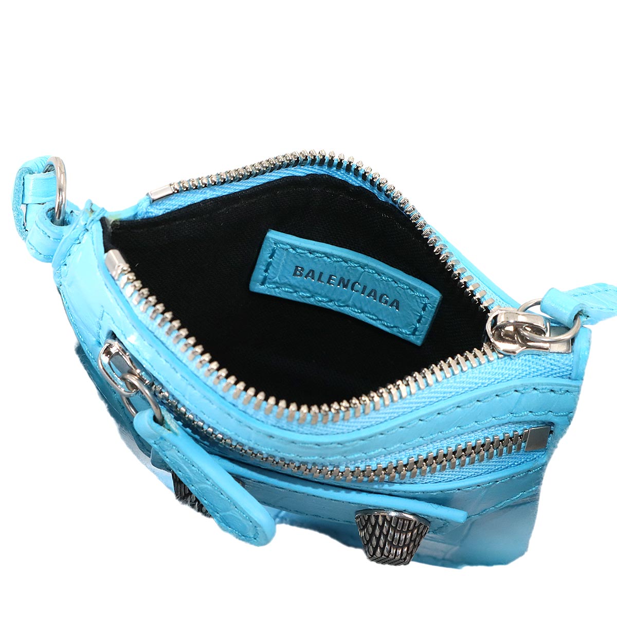 Le Cagole XS Shoulder Bag Leather Light Blue 671309 Purse