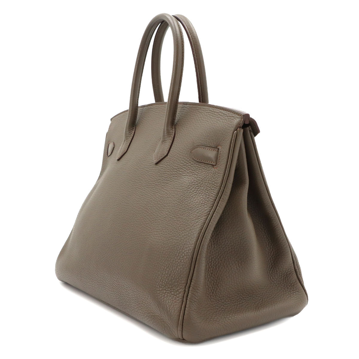 Birkin 35 Taurillon Clemence Etain Hand Bag Gray Purse