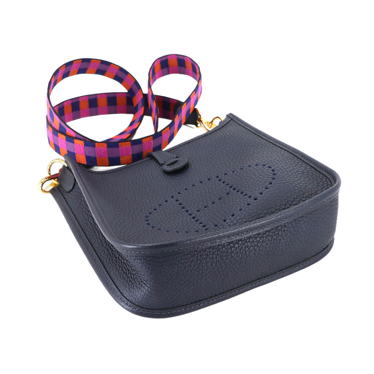 Evelyne Amazone TPM Shoulder Bag Taurillon Clemence Bleu Nuit