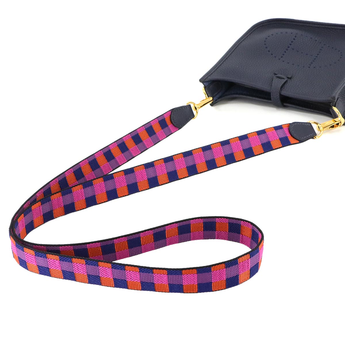 Evelyne Amazone TPM Shoulder Bag Taurillon Clemence Bleu Nuit