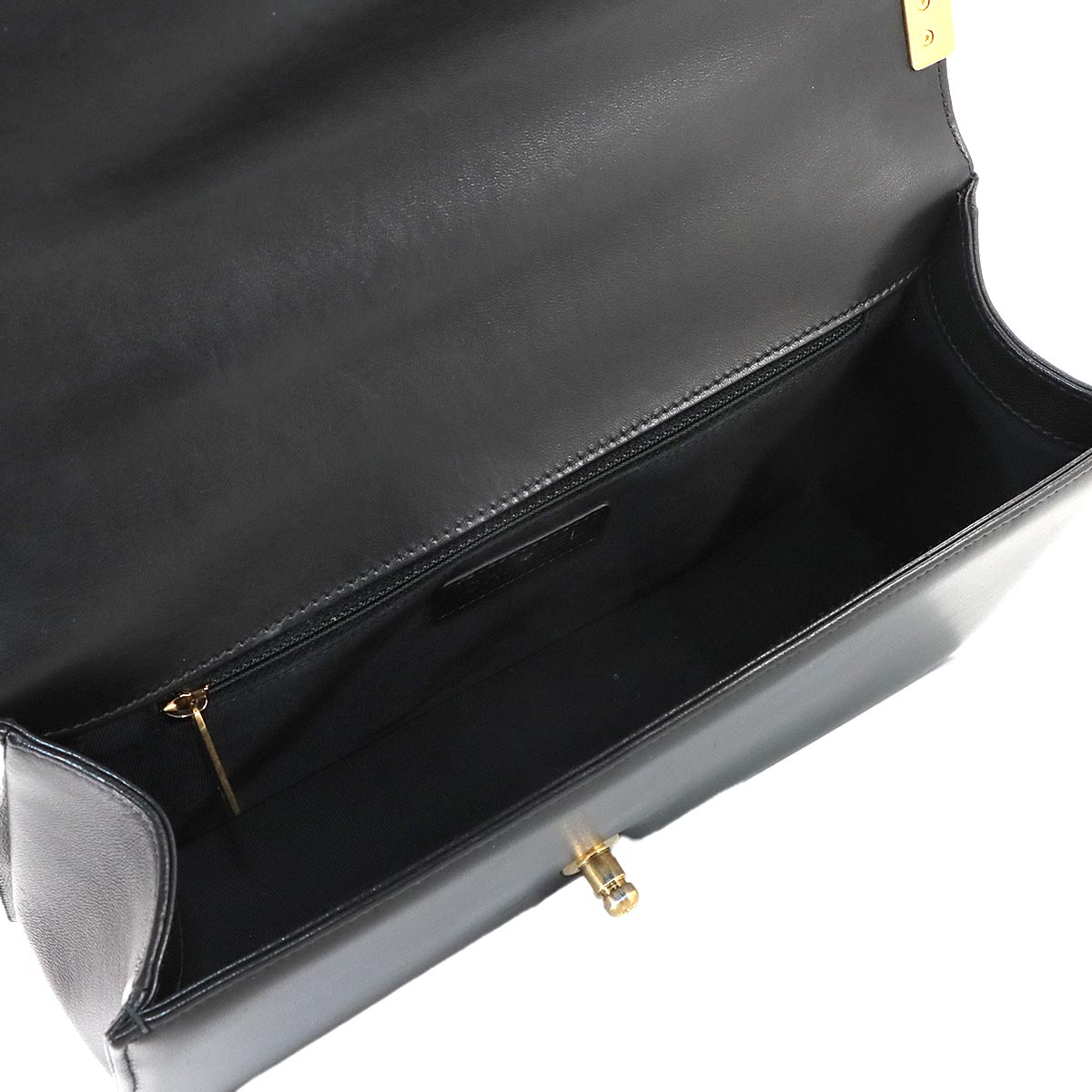 BOY CHANEL Large Chain houlder Bag Leather Black A92193 Purse