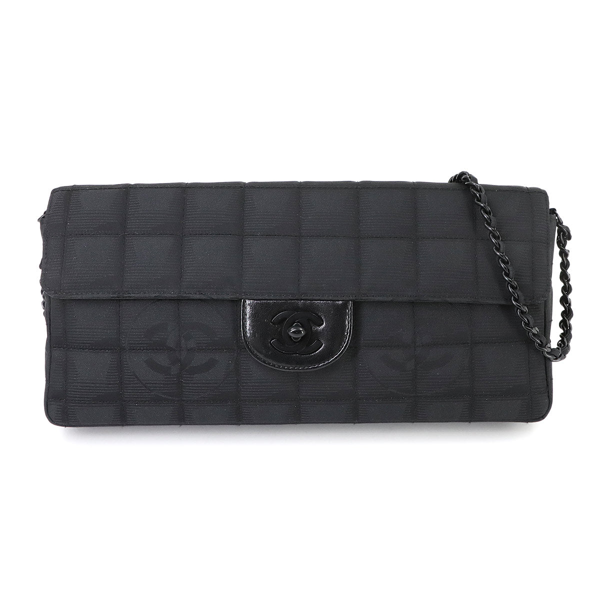 New Travel Line Cahin Shoulder Bag Nylon Leather Black A15316