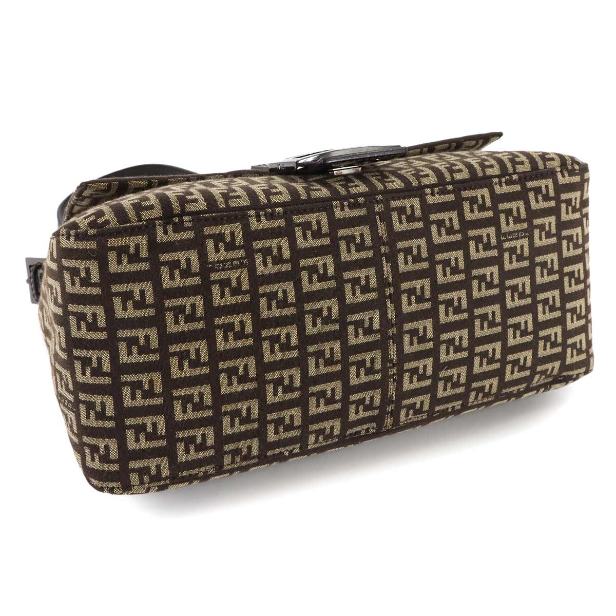 Zucchino Mamma Baguette Shoulder Bag Canvas Brown Beige 8BR001