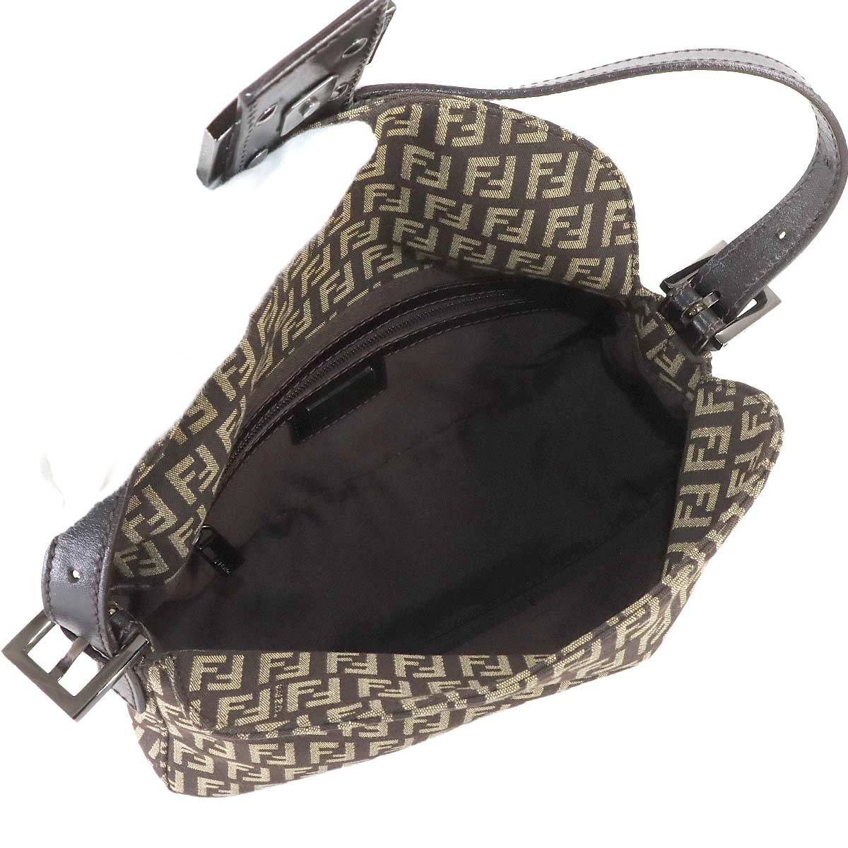 Zucchino Mamma Baguette Shoulder Bag Canvas Brown Beige 8BR003