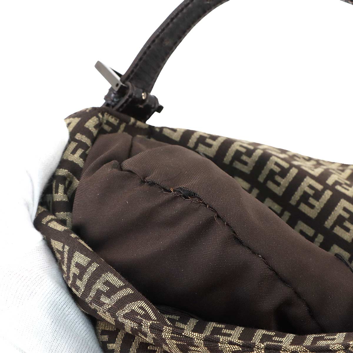 Zucchino Mamma Baguette Shoulder Bag Canvas Brown Beige 8BR003