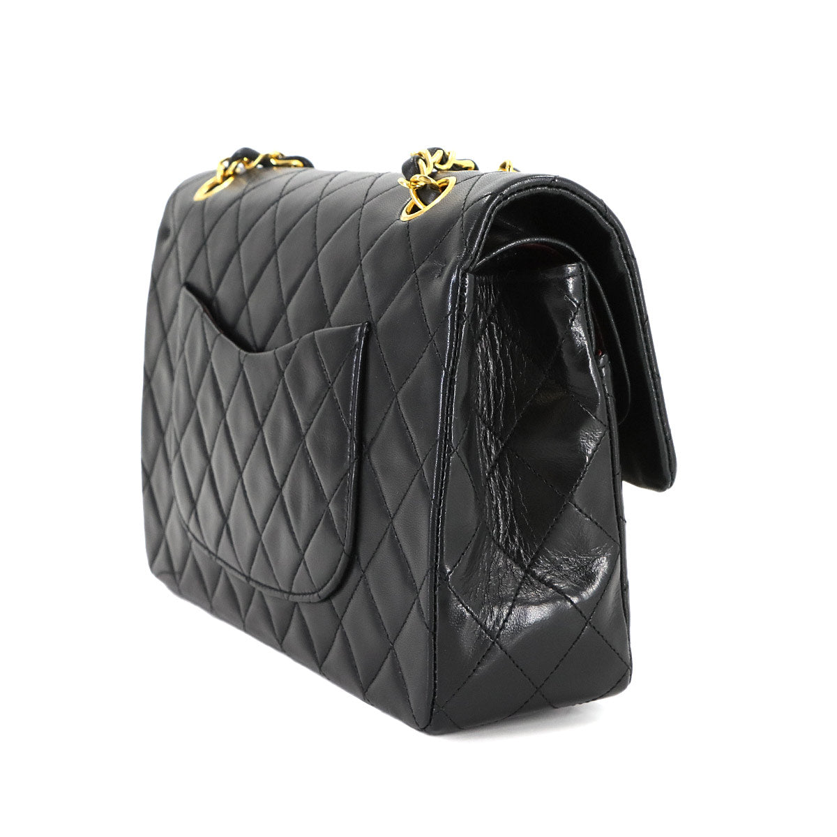 Matelasse 25 Chain Shoulder Bag Leather Black A01112 11.12