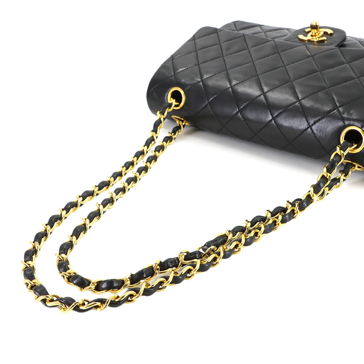 Matelasse 25 Chain Shoulder Bag Leather Black A01112 11.12