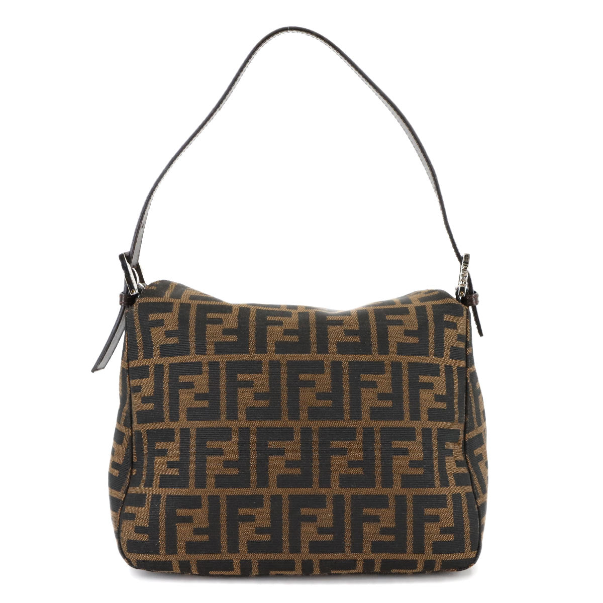 Zucca Mamma Baguette Shoulder Bag Canvas Leather Brown 26426