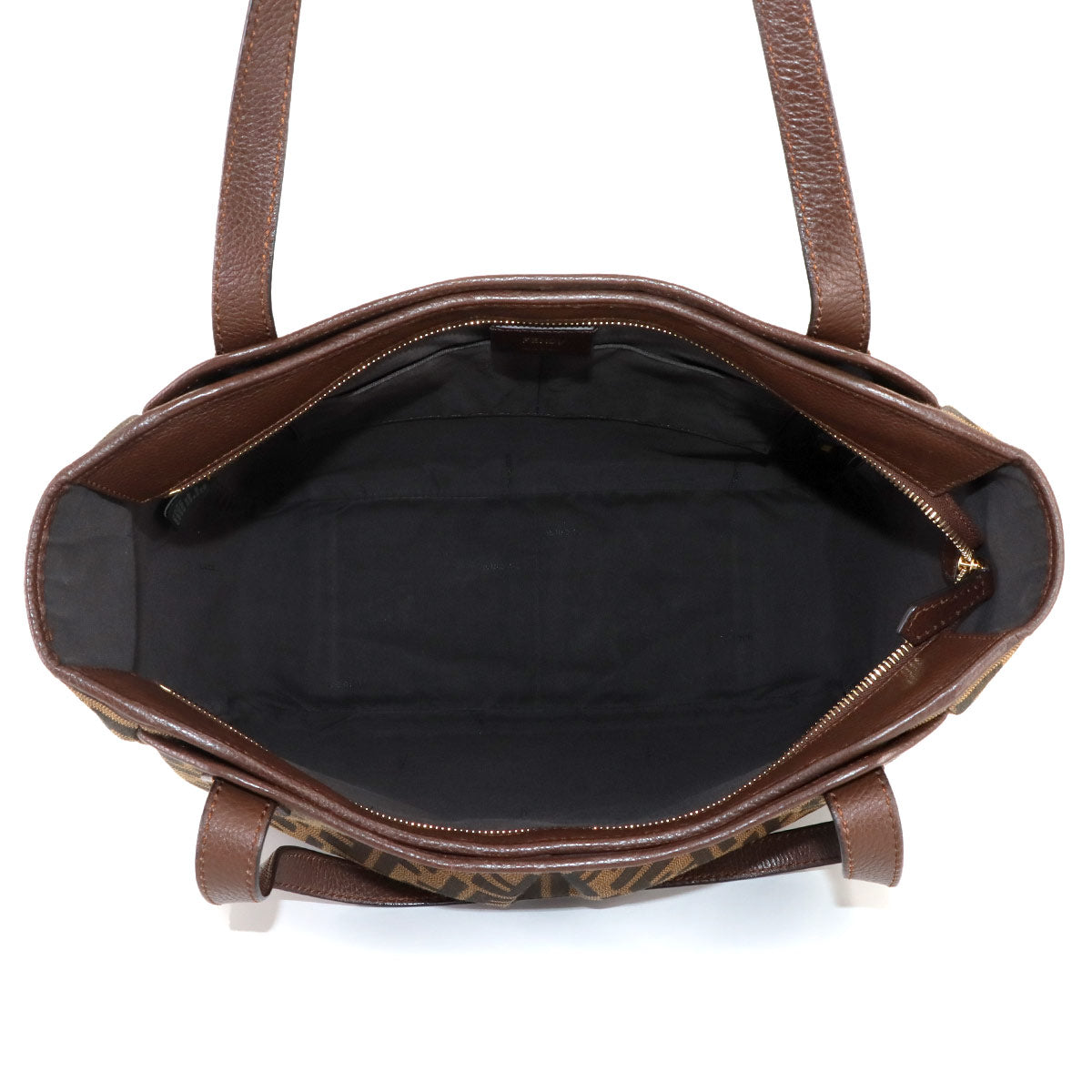 Zucca Tote Bag Canvas Leather Brown 8BH269 Purse