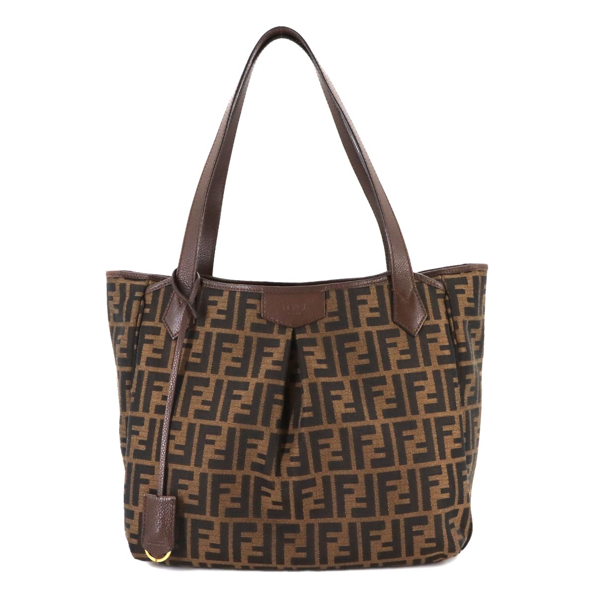 Zucca Tote Bag Canvas Leather Brown 8BH269 Purse