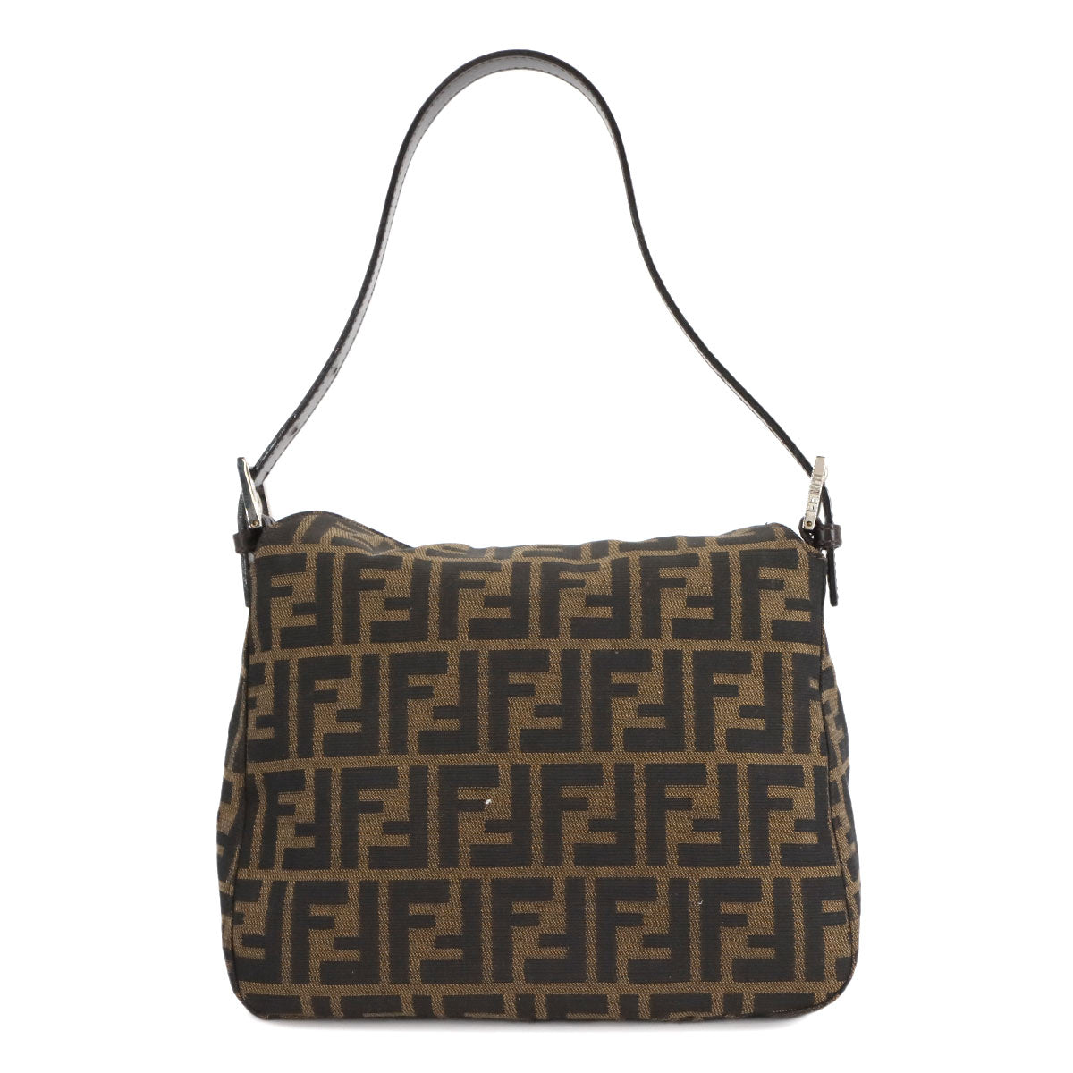Zucca Mamma Baguette Shoulder Bag Canvas Leather Brown 26426