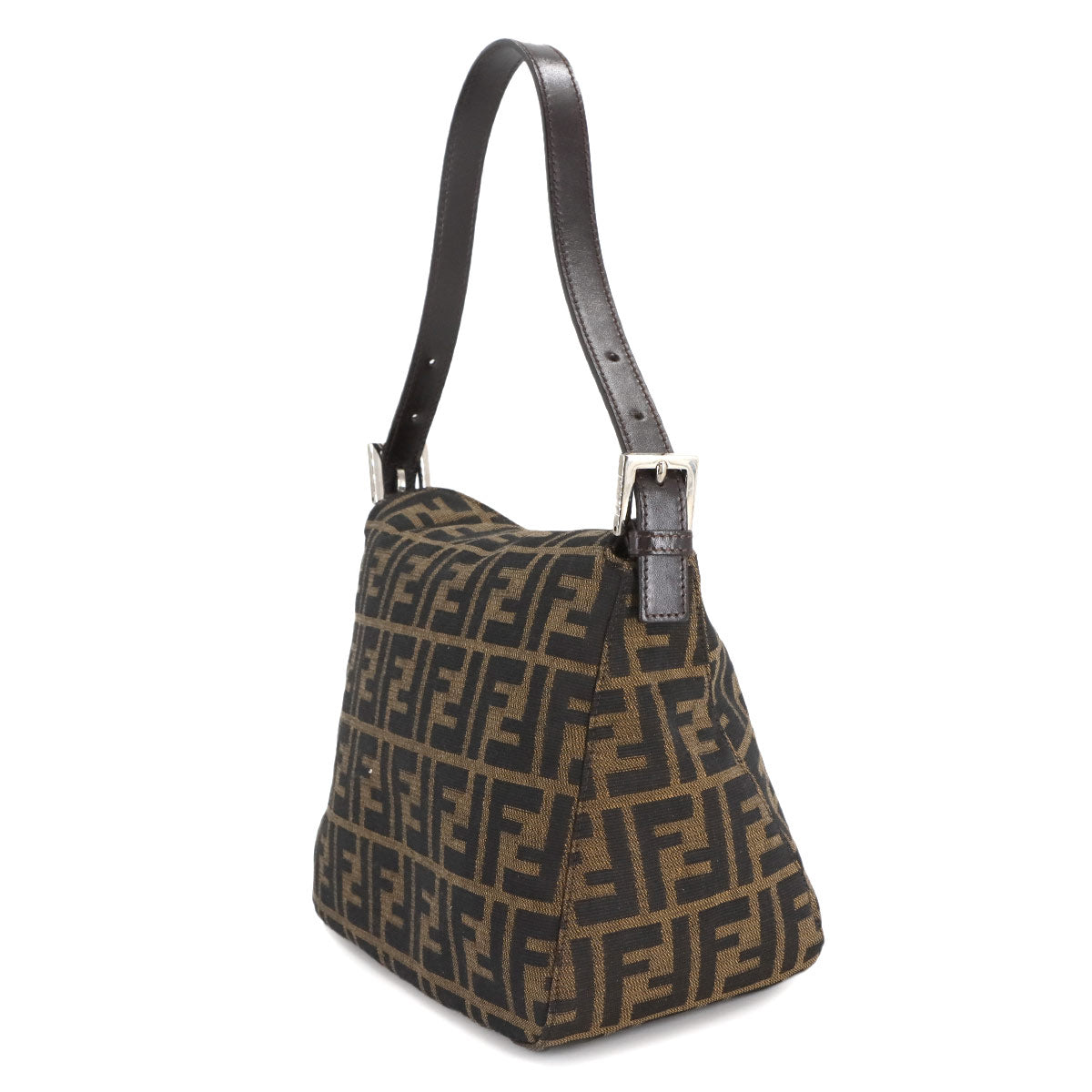 Zucca Mamma Baguette Shoulder Bag Canvas Leather Brown 26426