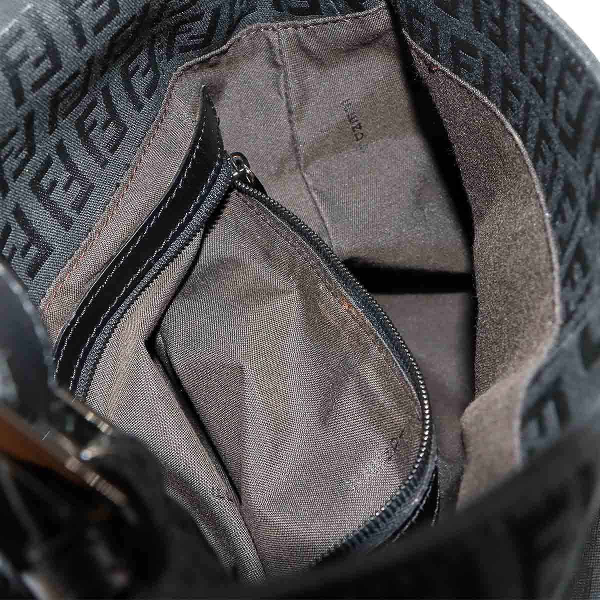 Zucchino Mamma Baguette Shoulder Bag Canvas Black 8BR001