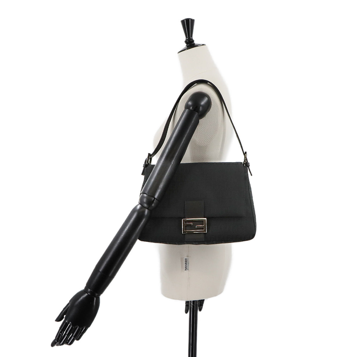 Zucchino Mamma Baguette Shoulder Bag Canvas Black 8BR001