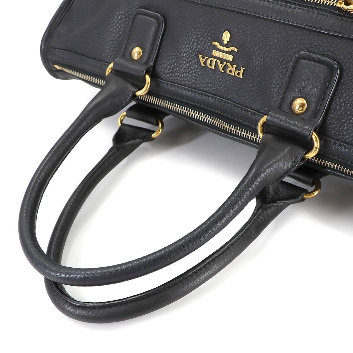 Hand Shoulder Bag Leather Black BL0639 Purse