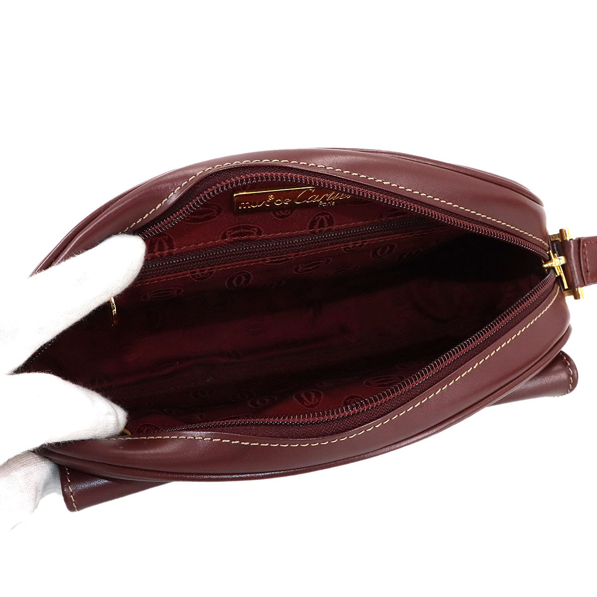 Must Line Shoulder Bag Leather Bordeaux Purse
