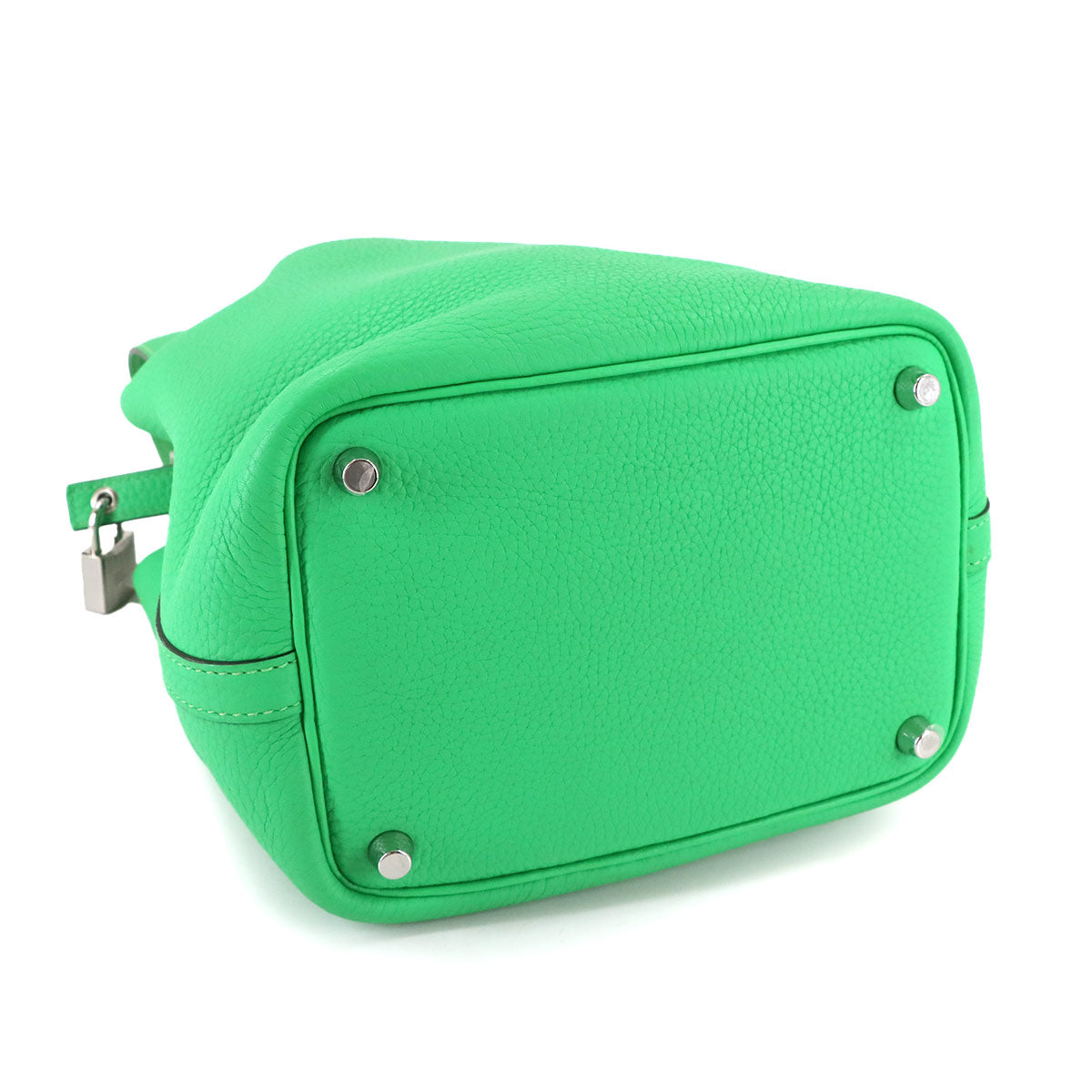 Picotin Lock PM Hand Bag Taurillon Clemence Vert comics