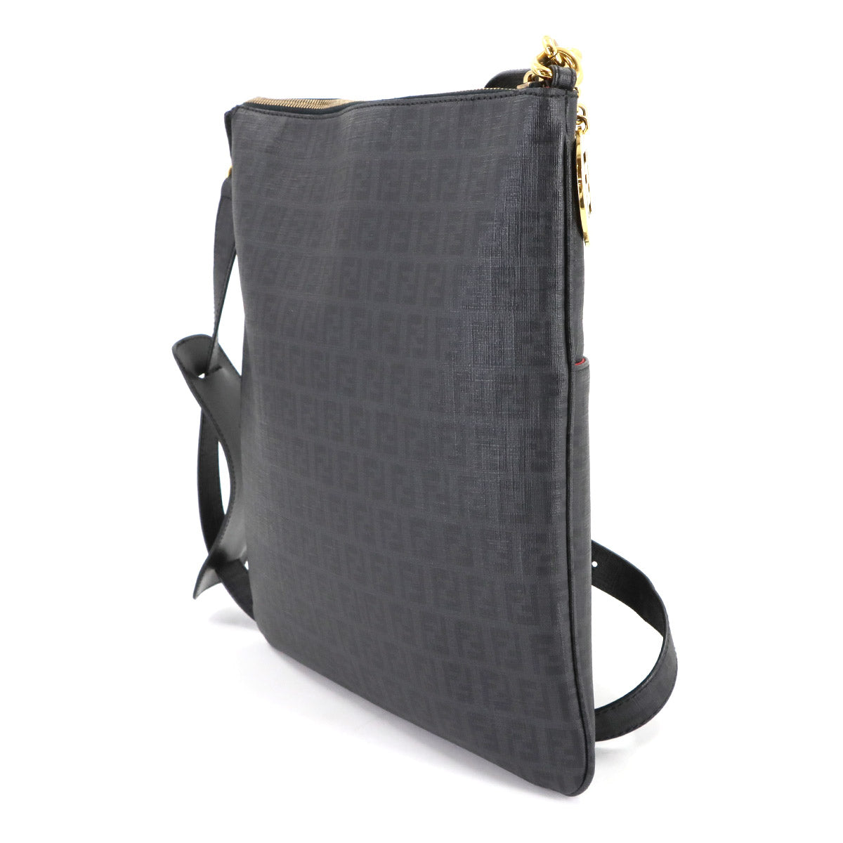 Zucchino Shoulder Bag PVC Leather Gray 8BT151