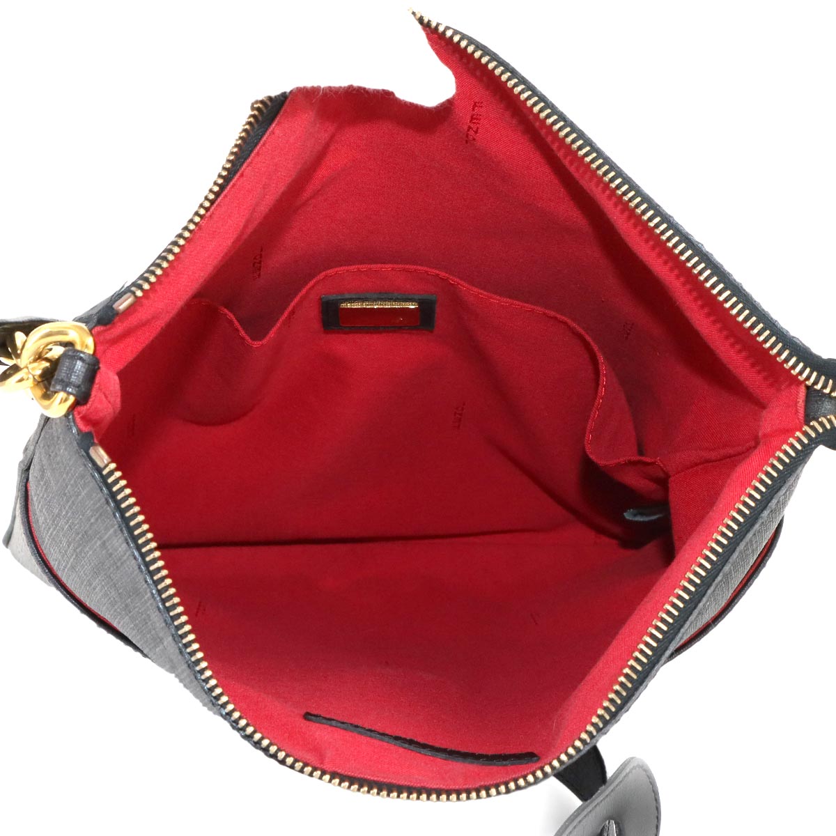 Zucchino Shoulder Bag PVC Leather Gray 8BT151