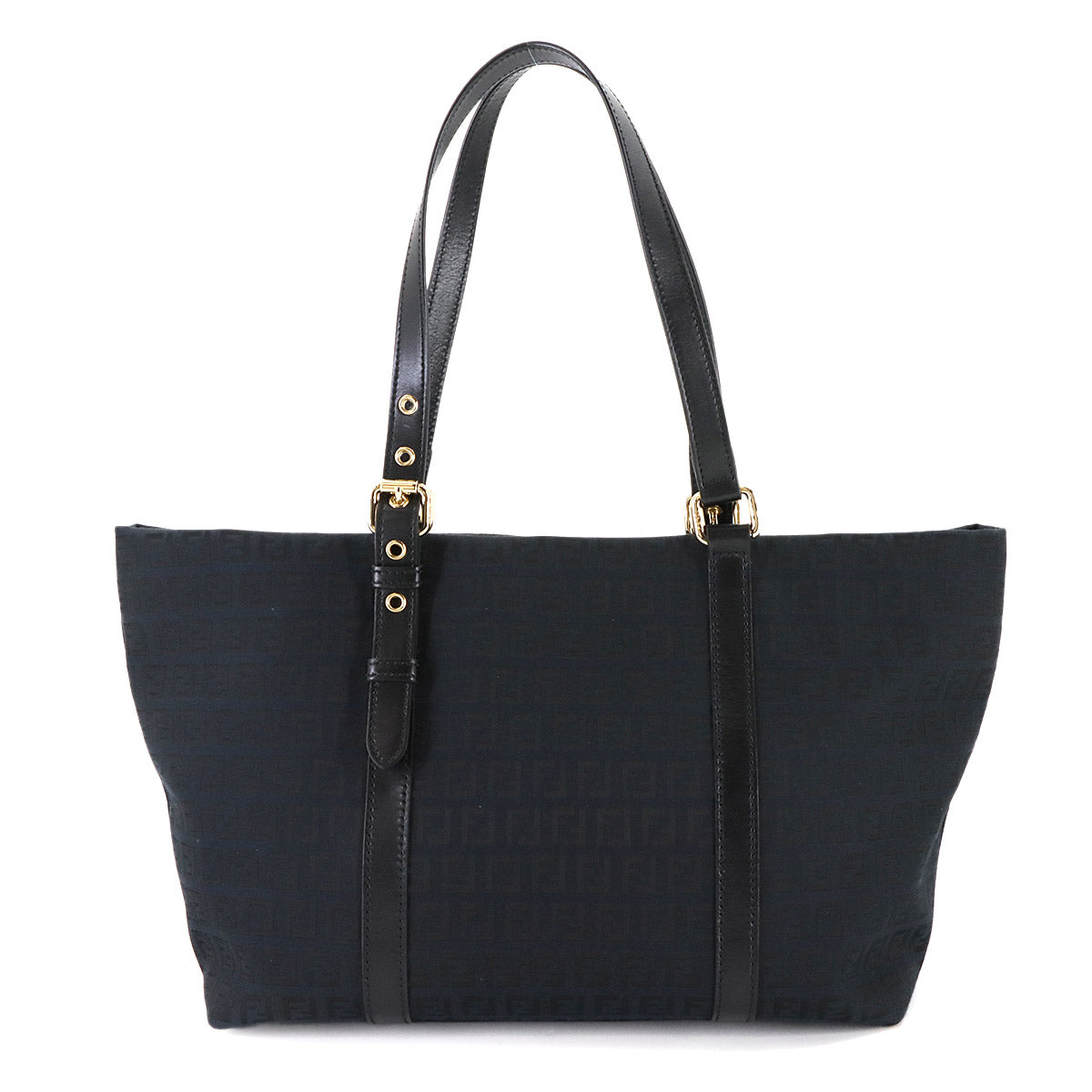 Zucchino Tote Bag Canvas Leather Black 8BH215 Purse