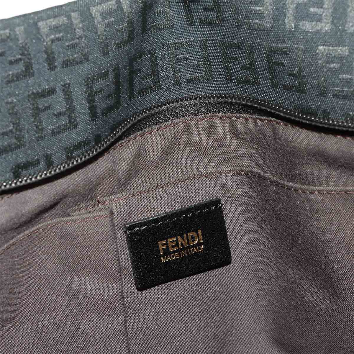 Zucchino Tote Bag Canvas Leather Black 8BH215 Purse