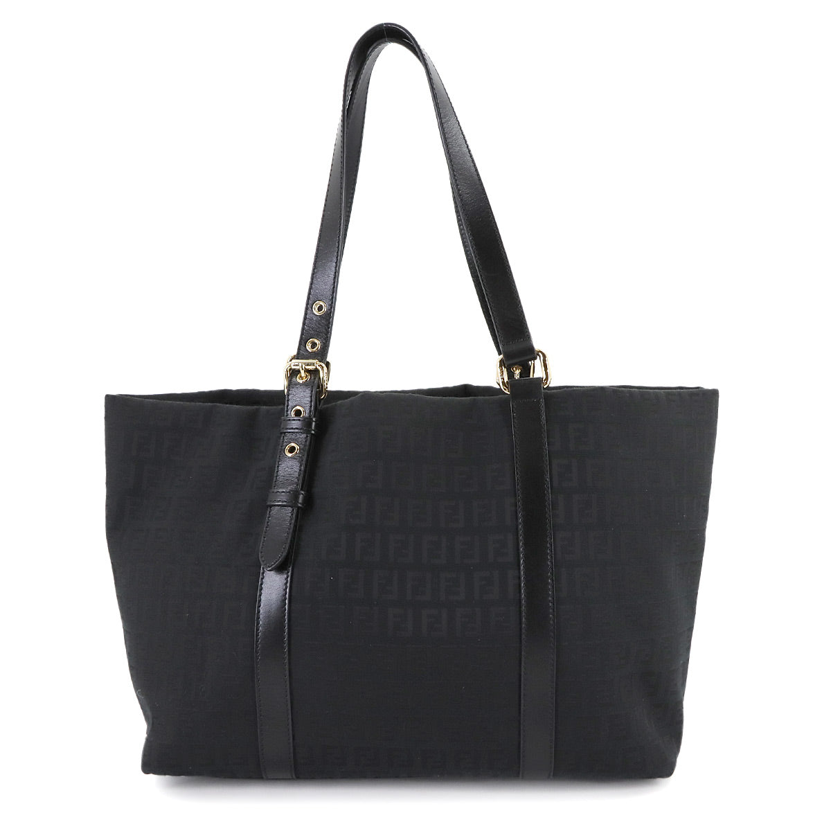 Zucchino Tote Bag Canvas Leather Black 8BH215 Purse