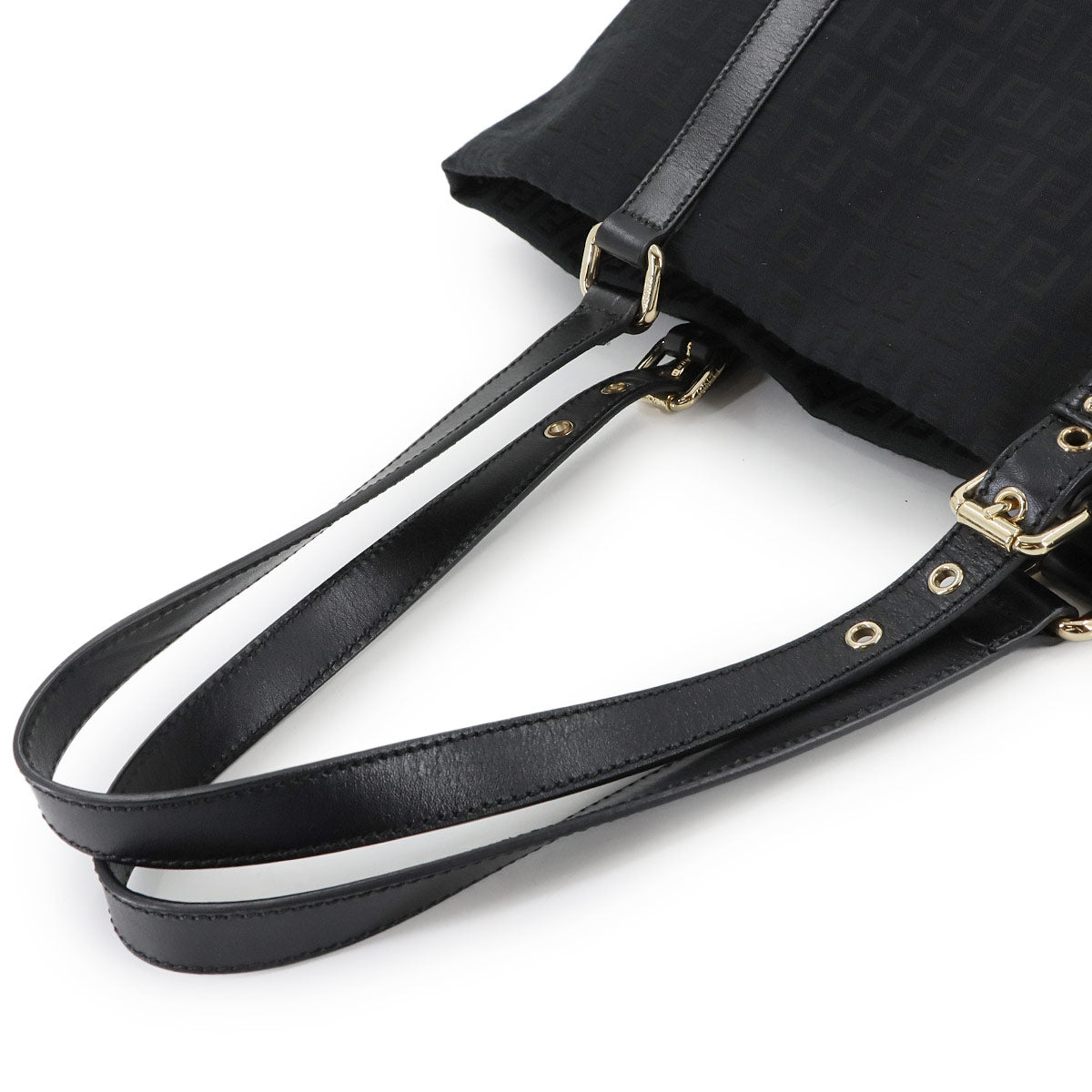 Zucchino Tote Bag Canvas Leather Black 8BH215 Purse