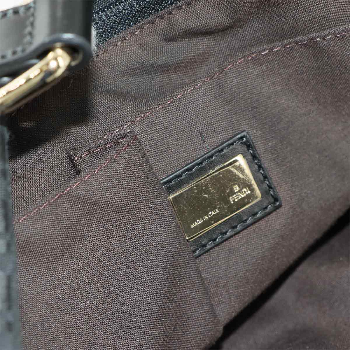 Zucchino Tote Bag Canvas Leather Black 8BH215 Purse