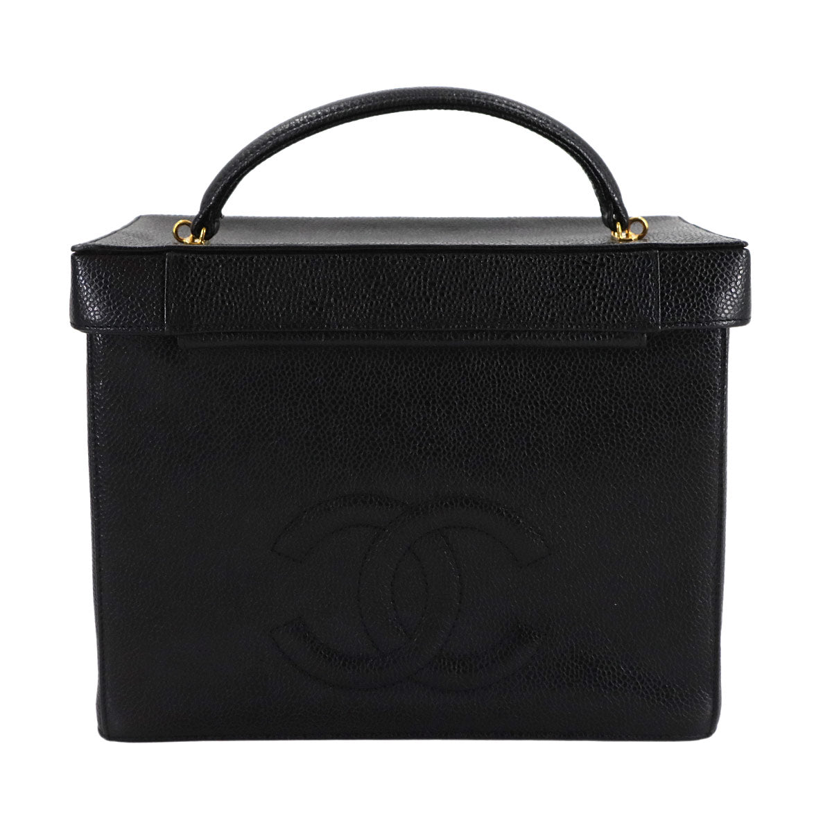 Vanity Hand Shoulder Bag Leather Black A01999 Purse